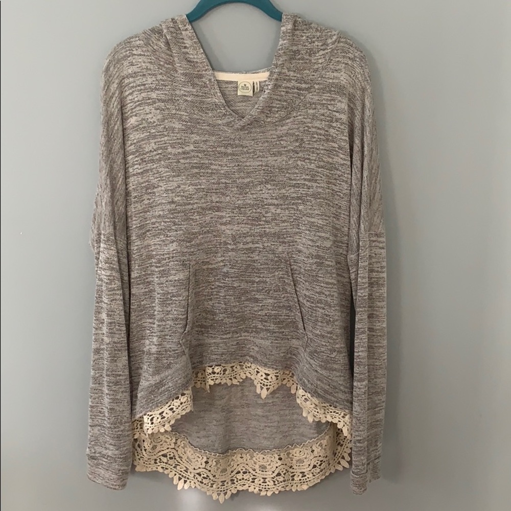 Paper Crane Long Sleeve Hooded Top